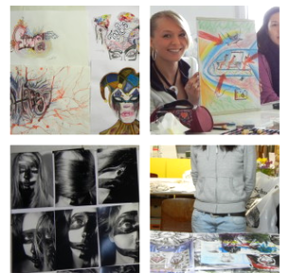 Mappenerstellung im Mappenkurs in Ffm, Kunst-Sommerakademie-Frankfurt in der Kunstschule Frankfurt Atelier Irene Schuh