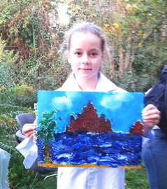 Malkurs für Kinder im Atelier Irene Schuh Frankfurt-Oberrad