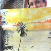 Landschaftsmalerei im Aquarellkurs in der Kunstschule Frankfurt Atelier Irene Schuh