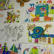Farbige freie Illustration v. Zeichen-+ Mappenkurs in der Kunstschule Frankfurt Atelier Irene Schuh